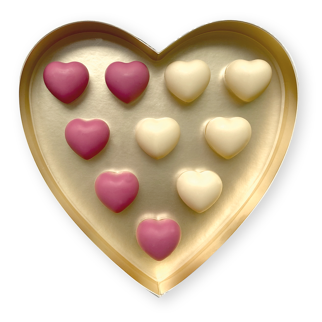 Herzschachtel Himbeer- und Vanilletrüffel